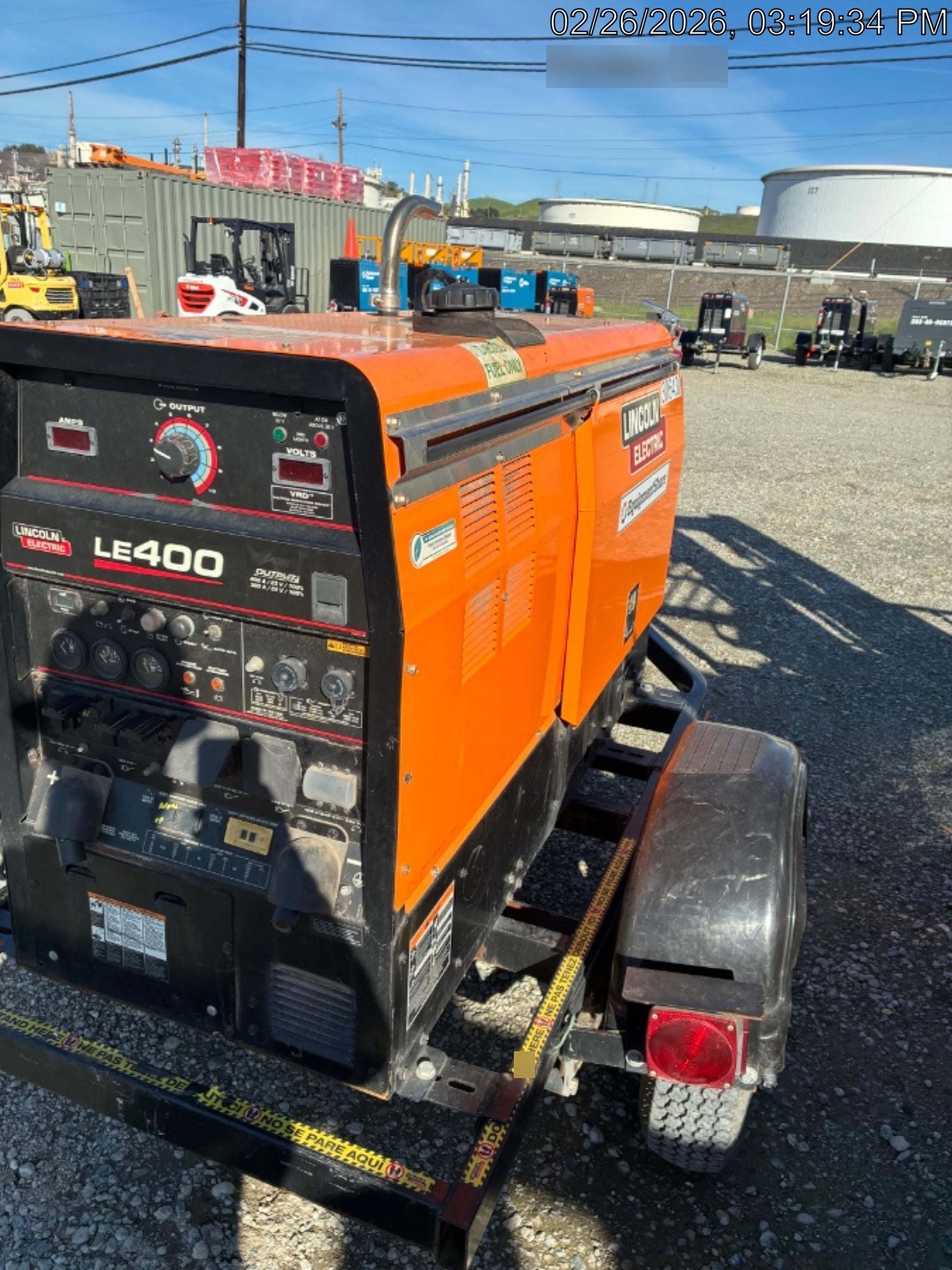 2023 Lincoln Electric LE400 Kubota V1505, Trlr, Cable Rack, Light Kit, ES Decals, T3