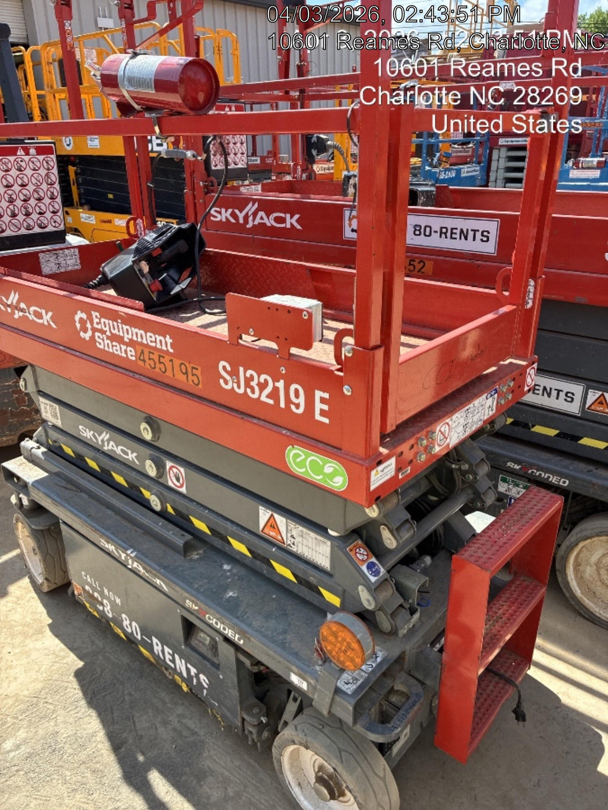 2024 Skyjack SJ3219 Electric Drive, Sld NM Tires, DBcns, RFRails, Power to Platform, T3 + Access Control