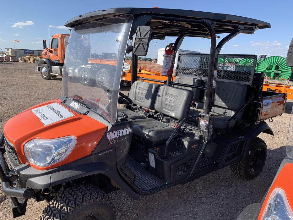 2021 Kubota RTV-X1140W-H Plastic Canopy, Windshield Acrylic Clear, LED Strobe Light, Wire Harness Kit, Back up Alarm