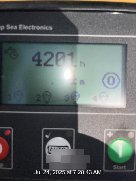 Allmand NLV3GR (4) LED Light Fixture 350W, 23' Vertical Mast, 3kW Prime, Towable, Deep Sea L401, Leveling Jacks, Yanmar T4F 5.8hp