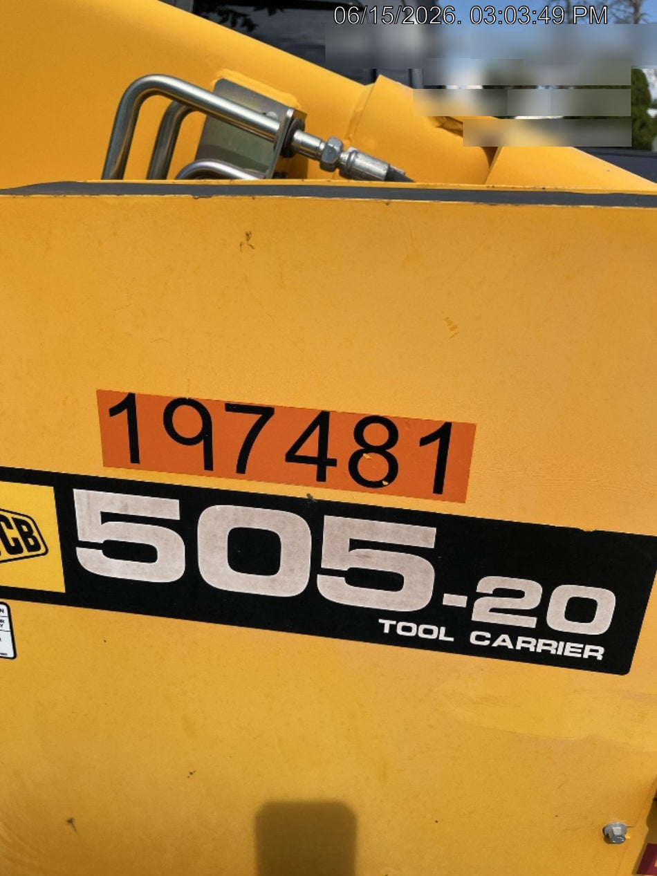 2022 JCB 505-20TC 74Hp Dsl, Canopy, Sld Tires, LED WL, Bcn