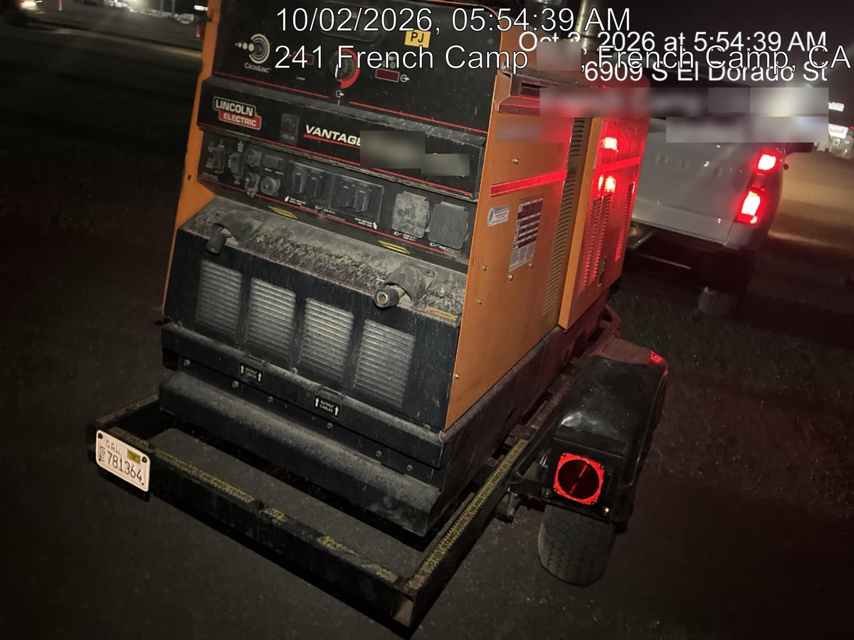 2021 Lincoln Electric Vantage 549X Ready Pak 3, ORANGE (includes trailer, cable rack, fender light kit)