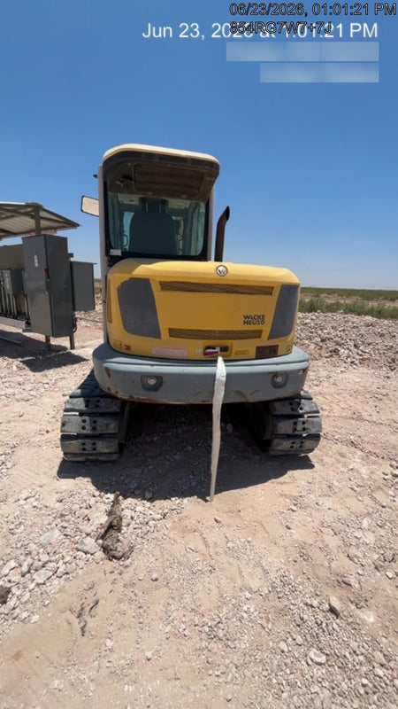 2019 Wacker Neuson ET90 Enclosed Cab, Hybrid Tracks, Long Dipperstick, T4, Hydraulic Thumb w/Manual QC, Buckets: 18/24/36"