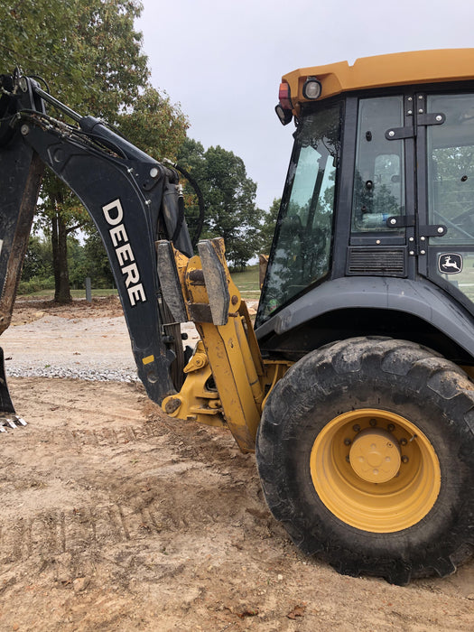 2020 John Deere 410L - Extendable Stick Cab/Heat/Air, 4WD, Extendable Stick, Pilot Controls, 2 Way Hydraulics, TAG Manual QC