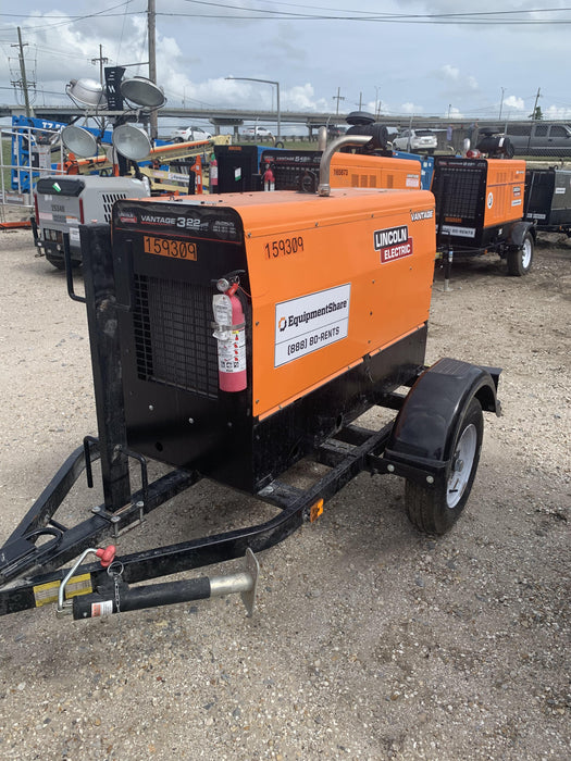 2021 Lincoln Electric Vantage 322 Vantage 322 Ready Pak 3 w/ Decals, ORANGE (includes trailer, cable rack, fender light kit) NO Telematics