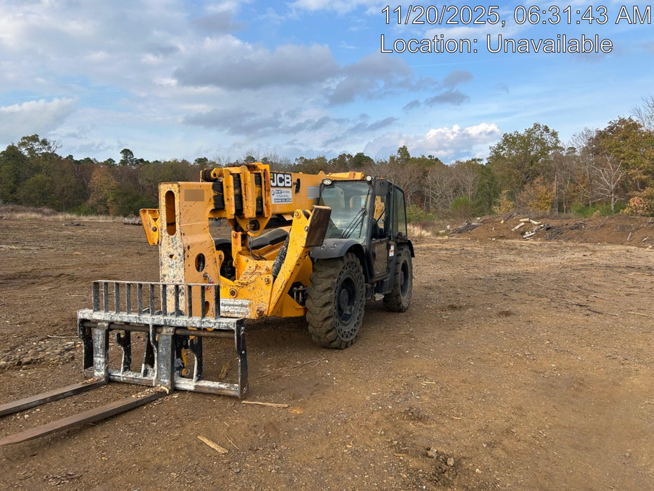 2018 JCB 510-56 JCB 510-56 Telehandler 74 HP w/CAB/HVAC, Beacon, Worklights, Aux Hydraulics, Solid Tires, 60" Carriage/Forks