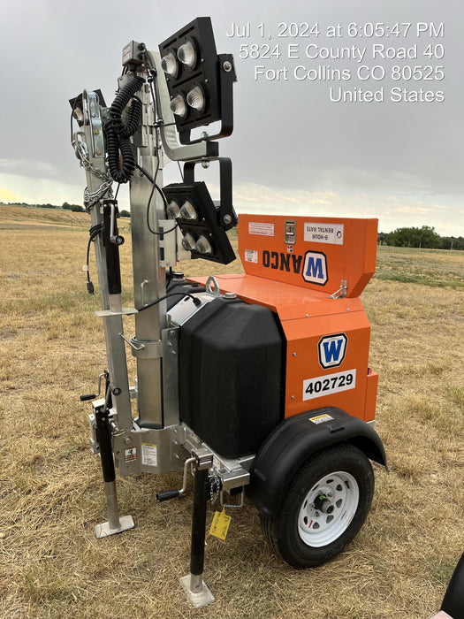 2024 Wanco WLTT-4MM4K Diesel, Deep Sea Controller, Shore Power Plug, Auto Start, (4) 350W LED Floodlights, 4kW Generator, 60 Gal Fuel Tank, 2" Ball, T3