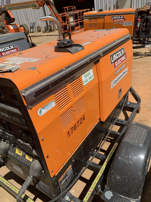 2021 Lincoln Electric Vantage 322 Vantage 322 Ready Pak 3 w/ Decals, ORANGE (includes trailer, cable rack, fender light kit) NO Telematics