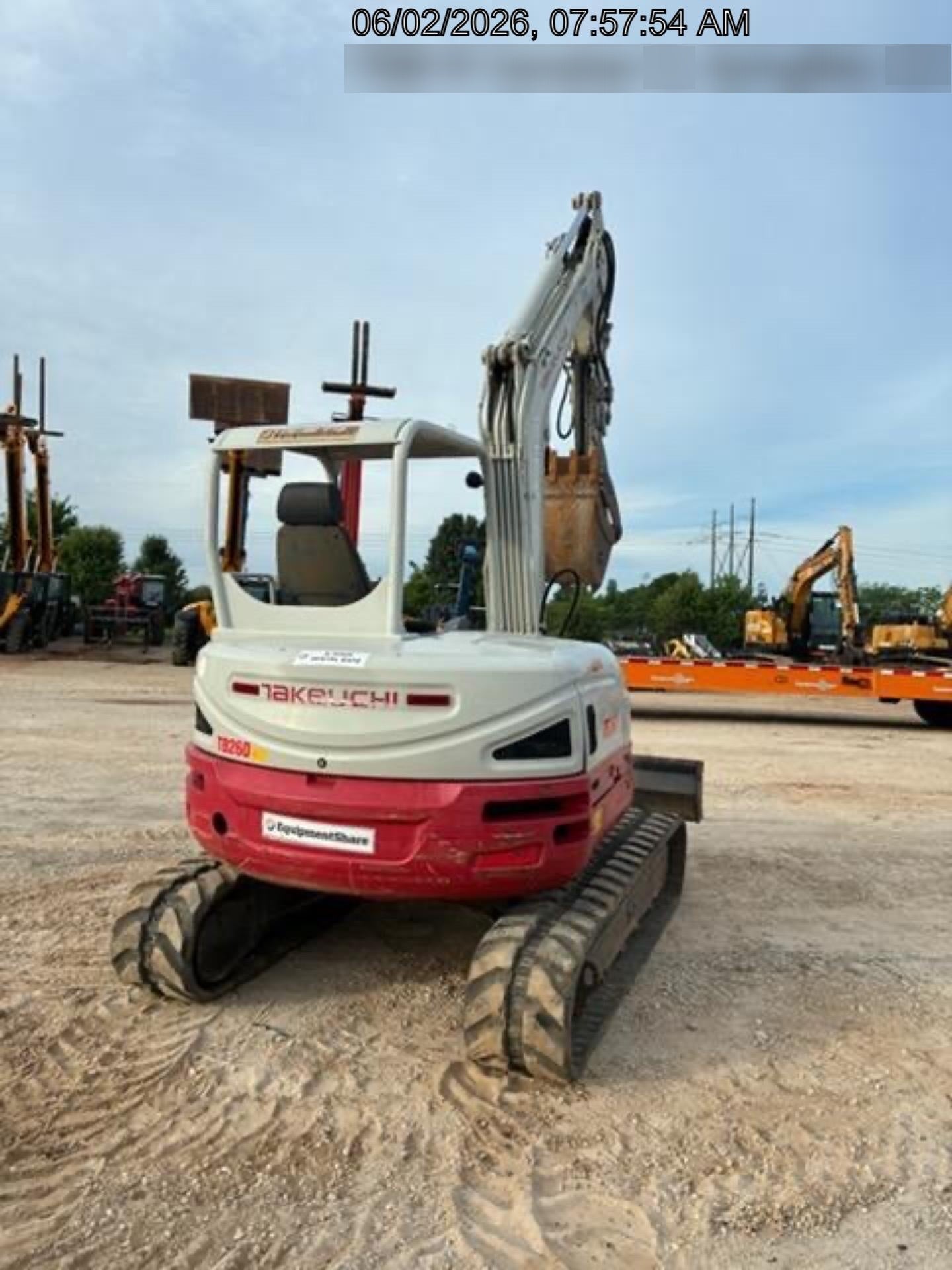 2019 Takeuchi TB260 Takeuchi TB260 Canopy w/Rubber Tracks, Auxiliary Hydraulics, Standard Blade, Manual QC