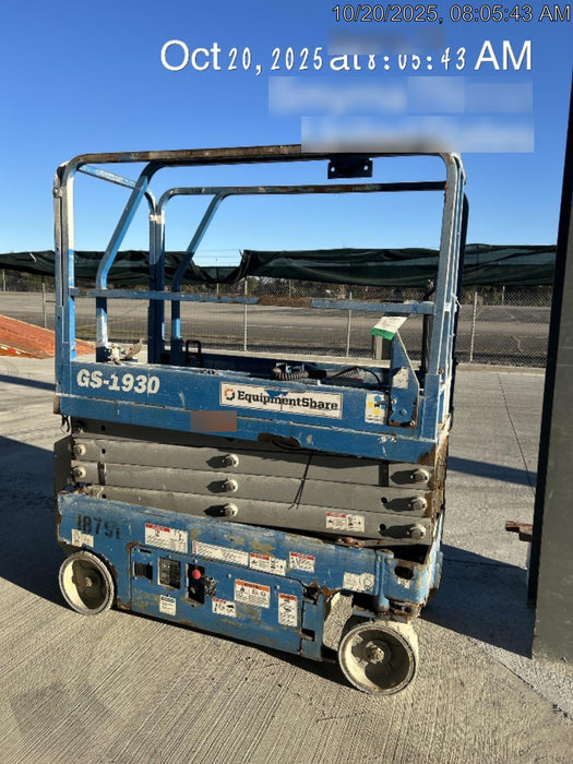 2018 Genie GS-1930 Genie GS-1930 Scissor Lift w/Standard Options