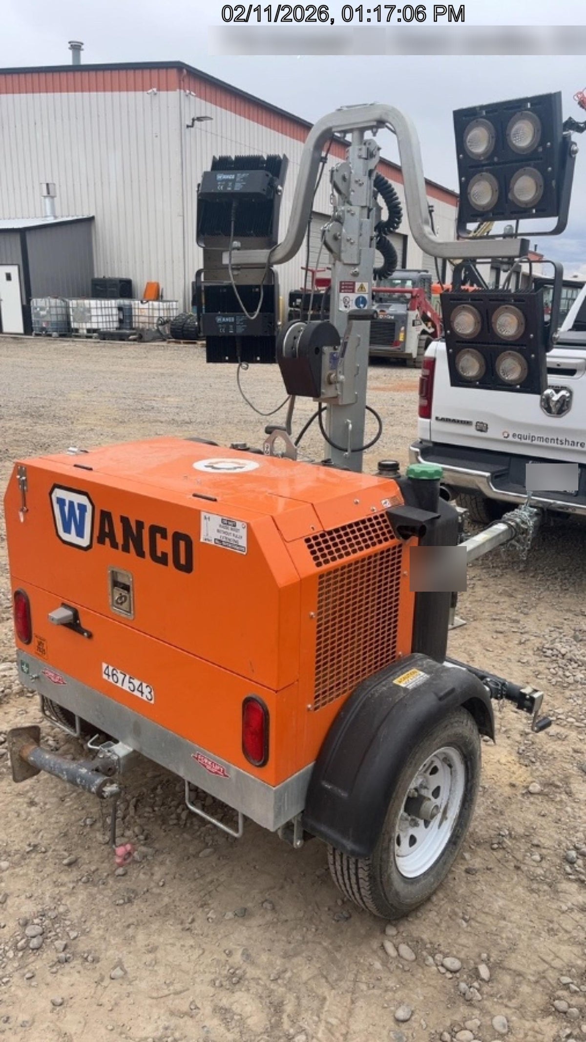 2024 Wanco WLTT-4MM4K Diesel, Deep Sea Controller, Shore Power Plug, Auto Start, (4) 350W LED Floodlights, 4kW Generator, 60 Gal Fuel Tank, 2" Ball, T3