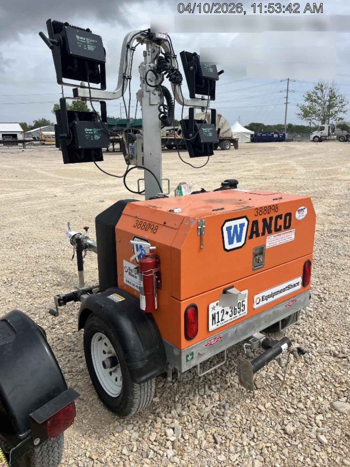 2024 Wanco WLTT-4MM4K Diesel, Deep Sea Controller, Shore Power Plug, Auto Start, (4) 350W LED Floodlights, 4kW Generator, 60 Gal Fuel Tank, 2" Ball, T3