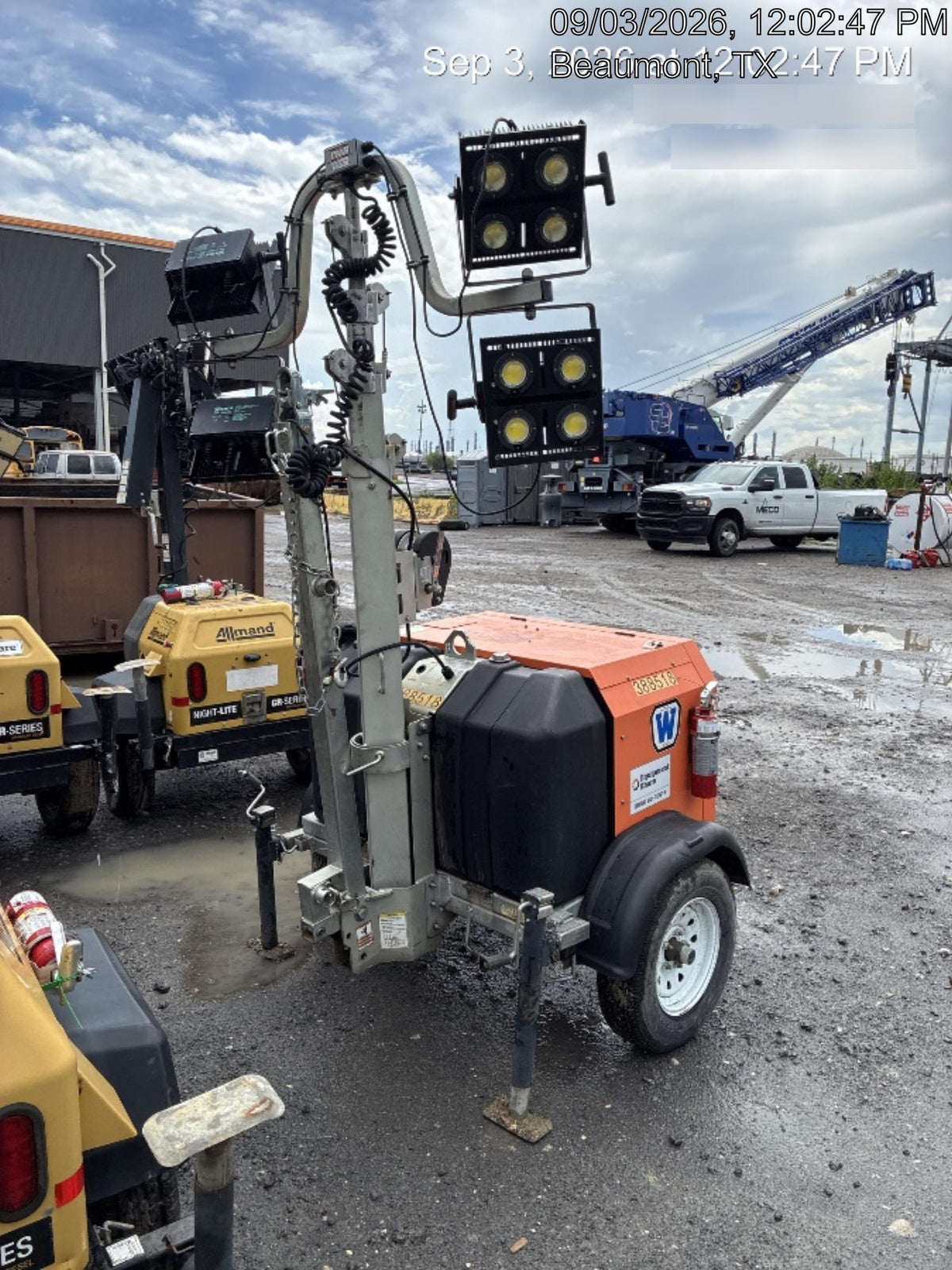2024 Wanco WLTT-4MM4K Diesel, Deep Sea Controller, Shore Power Plug, Auto Start, (4) 350W LED Floodlights, 4kW Generator, 60 Gal Fuel Tank, 2" Ball, T3