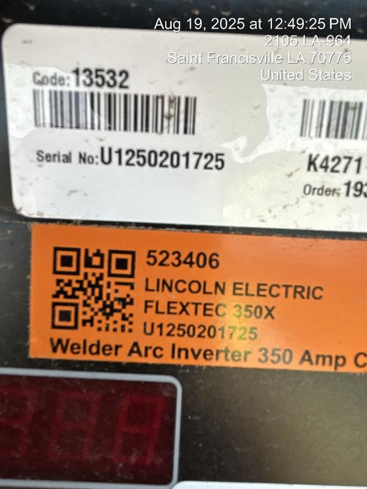 2025 LINCOLN ELECTRIC FLEXTEC 350X