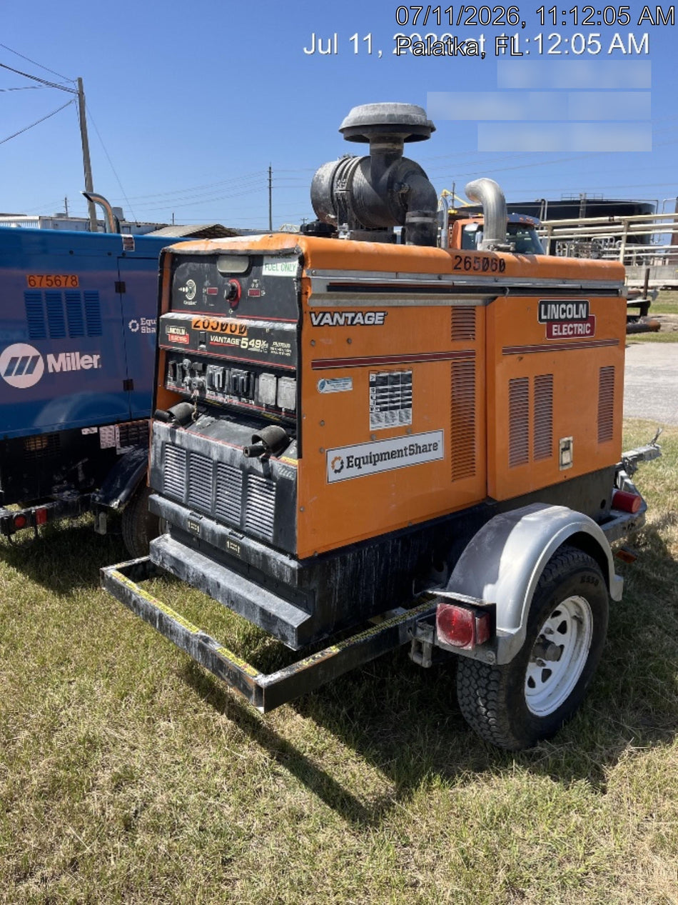 2022 Lincoln Electric Vantage 549X Crosslink Technology, Trailer Mounted, ES Decals, T3