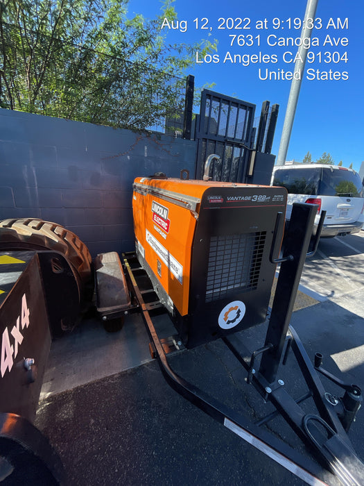 2021 Lincoln Electric Vantage 322 Vantage 322 Ready Pak 3 w/ Decals, ORANGE (includes trailer, cable rack, fender light kit) NO Telematics