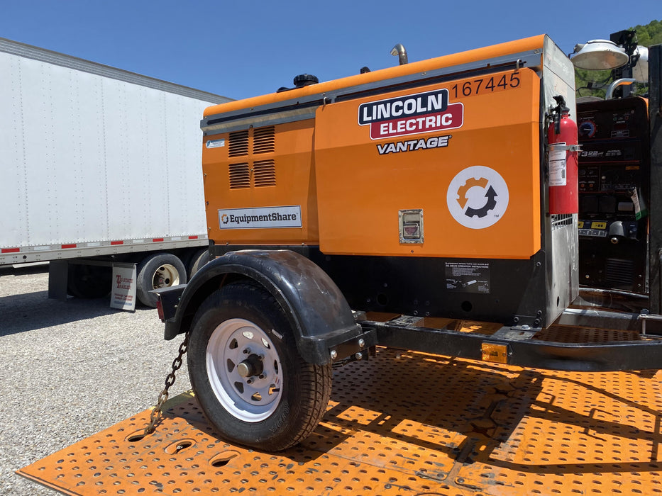 2021 Lincoln Electric Vantage 322 Vantage 322 Ready Pak 3 w/ Decals, ORANGE (includes trailer, cable rack, fender light kit) NO Telematics