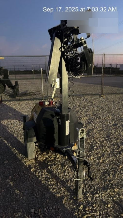 2022 Allmand NLV3GR (4) LED Light Fixture 350W, 23' Vertical Mast, 3kW Prime, Towable, Deep Sea L401, Leveling Jacks, Yanmar T4F 5.8hp