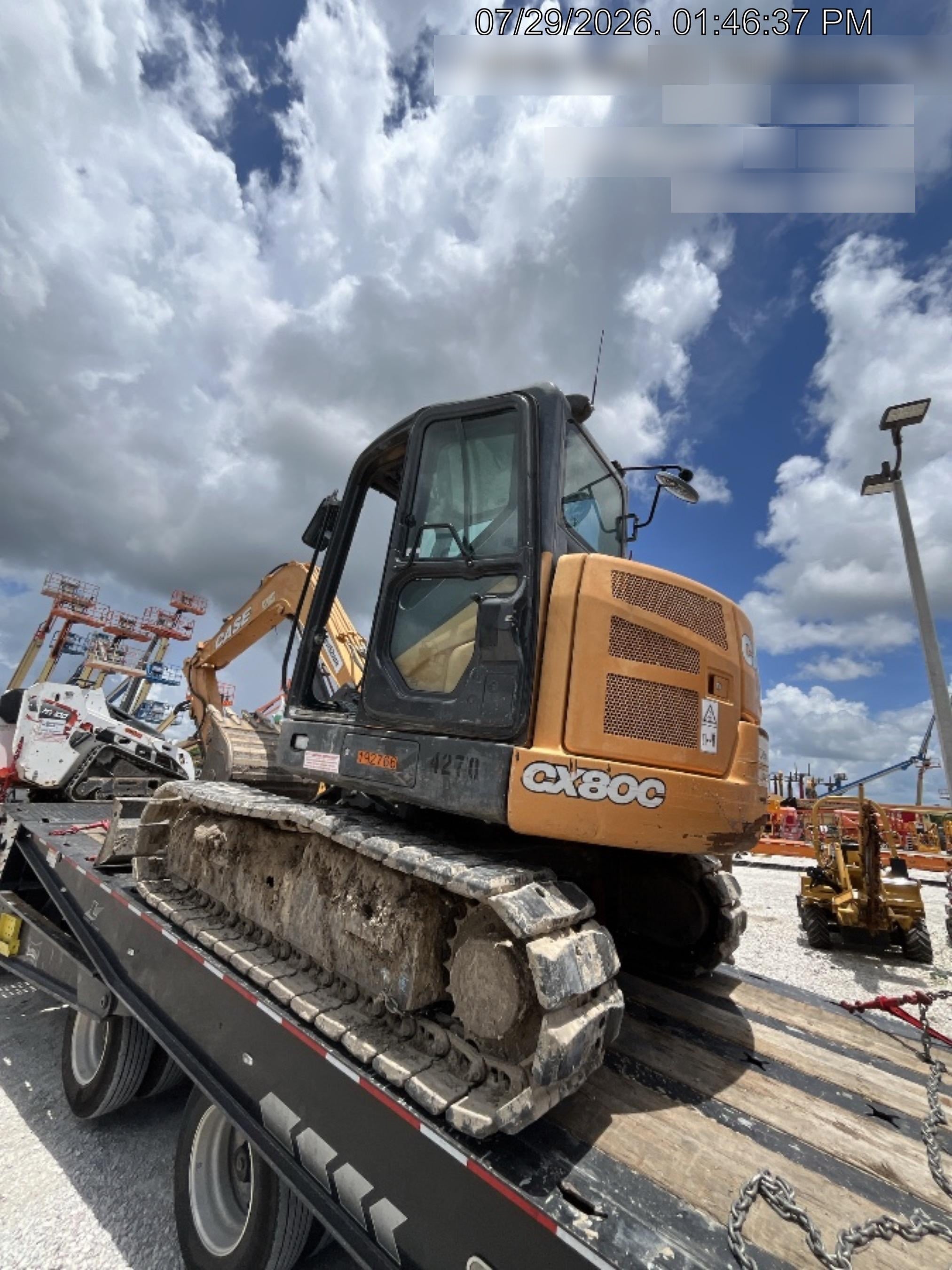 2018 Case CX80C CLOSED CAB, A/C, RUBBER TRACKS PADS, 7'-2" ARM