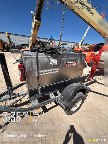 2019 Lincoln Electric Vantage 322 Welder Ready-Pak 3, Two wheel trailer, Fender and Light kit, Cable Rack