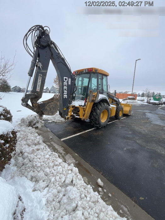 2020 John Deere 410L - Extendable Stick Cab/Heat/Air, 4WD, Extendable Stick, Pilot Controls, 2 Way Hydraulics, TAG Manual QC