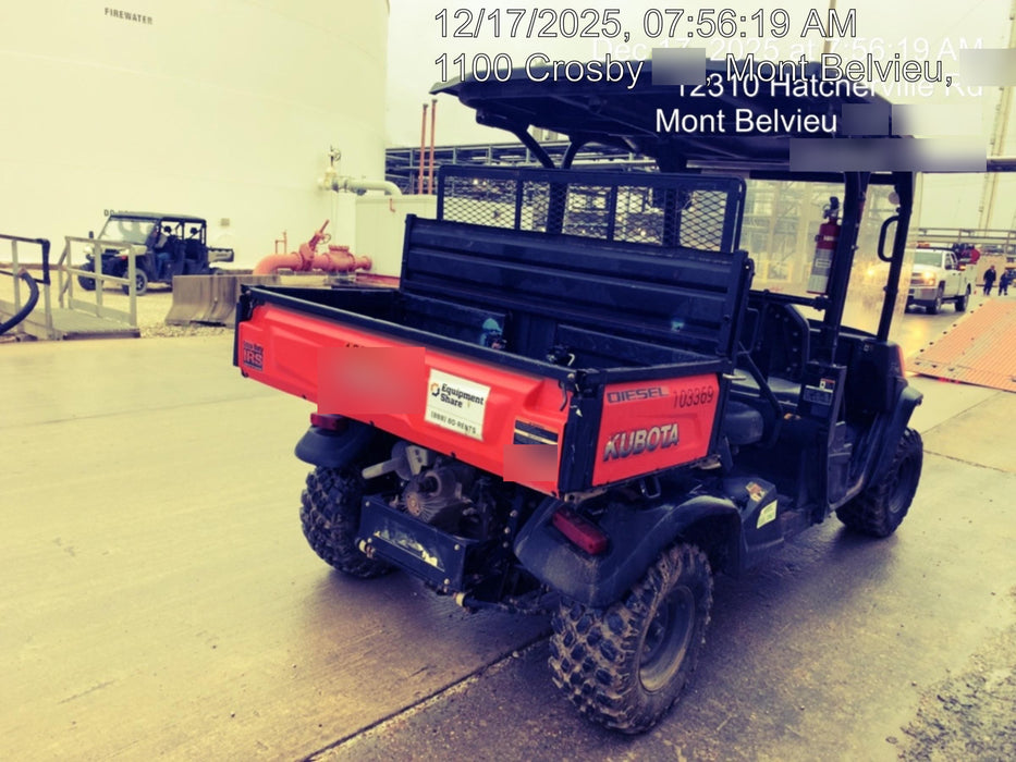 2020 Kubota RTV-X1140W-H 4WD utility cart -LED strobe -Windshield tempered glass -Plastic canopy -Wire harness kit -Backup alarm