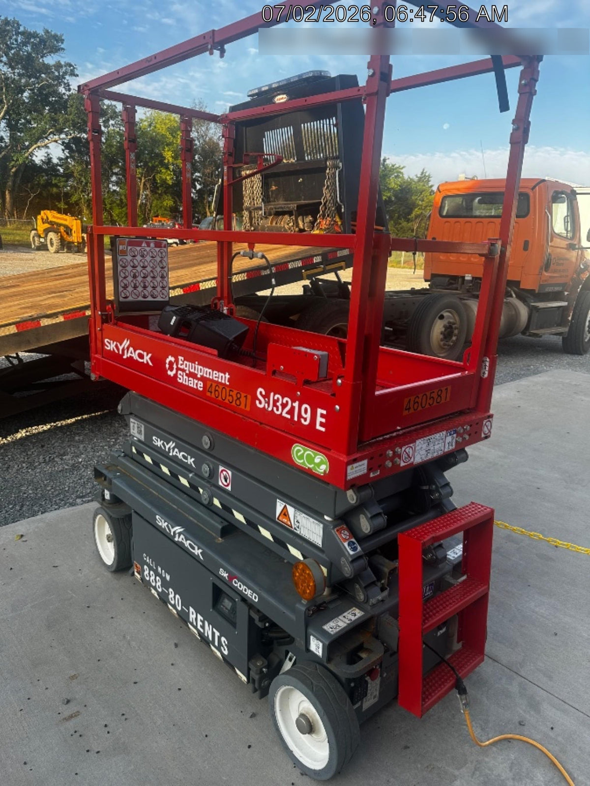 2024 Skyjack SJ3219 Electric Drive, Sld NM Tires, DBcns, RFRails, Power to Platform, T3 + Access Control
