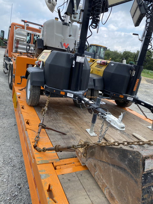 2021 Allmand NLV3GR (4) LED Light Fixture 350W, 23' Vertical Mast, 3kW Prime, Towable, Deep Sea L401, Leveling Jacks, Yanmar T4F 5.8hp