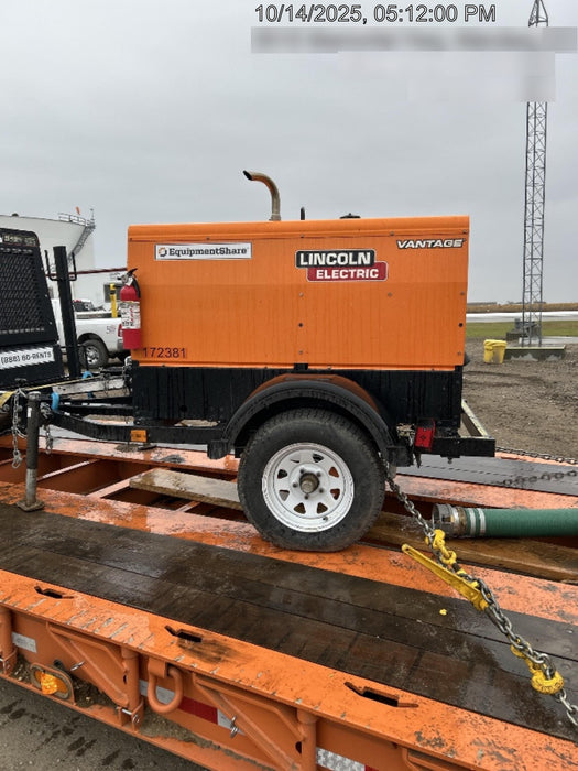 2021 Lincoln Electric Vantage 322 Vantage 322 Ready Pak 3 w/ Decals, ORANGE (includes trailer, cable rack, fender light kit) NO Telematics