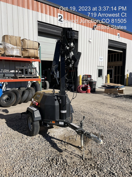 2022 Allmand NLV3GR (4) LED Light Fixture 350W, 23' Vertical Mast, 3kW Prime, Towable, ES Decals, T3