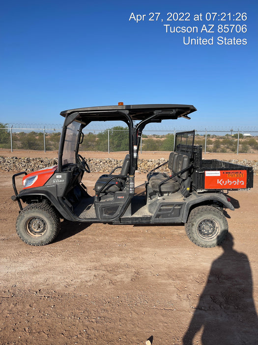 2021 Kubota RTV-X1140W-H Plastic Canopy, Windshield Acrylic Clear, LED Strobe Light, Wire Harness Kit, Back up Alarm