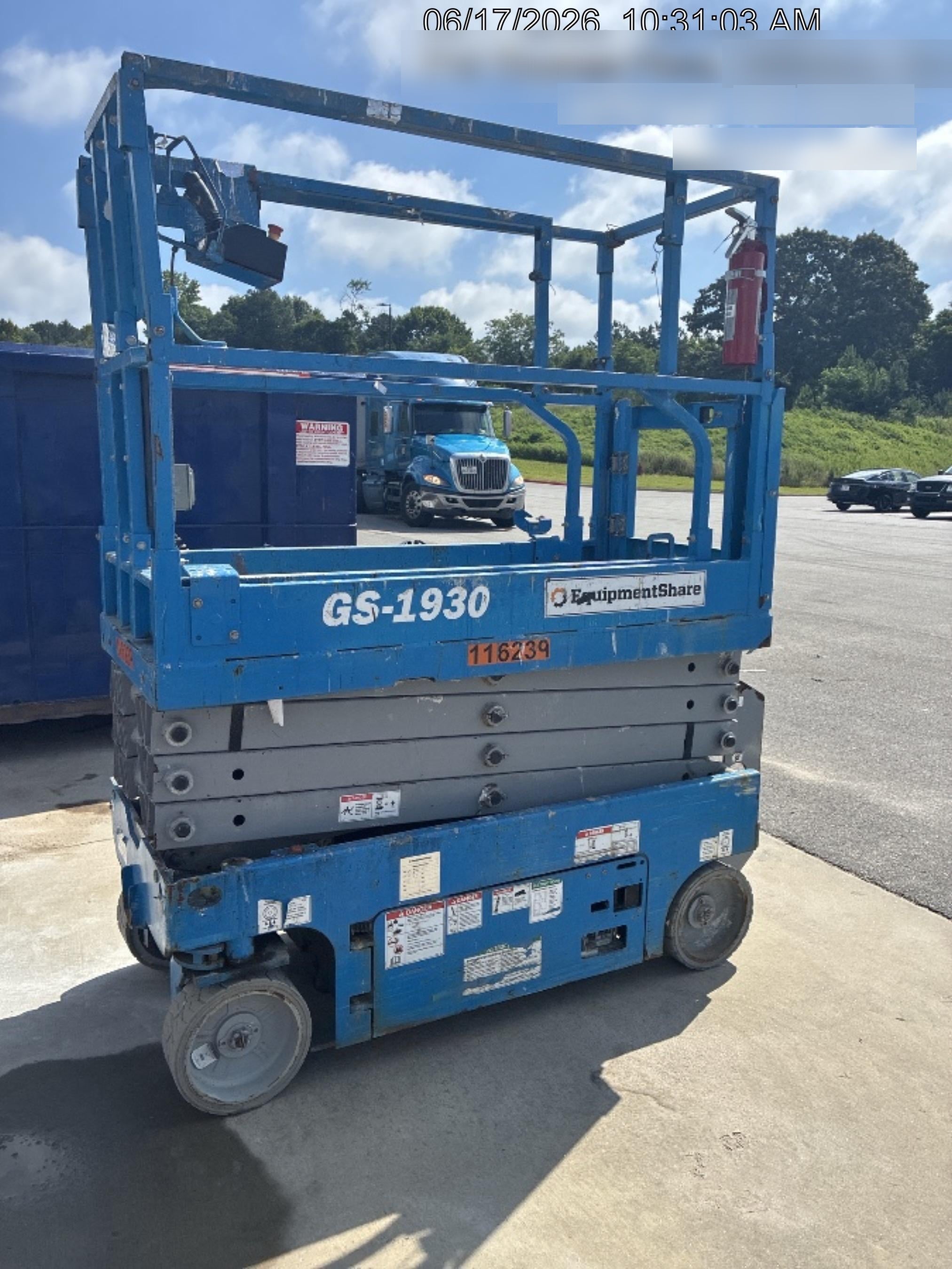 2020 Genie GS-1930 Solid Non Marking Tires, Beacon, Folding rails with half height swing gate