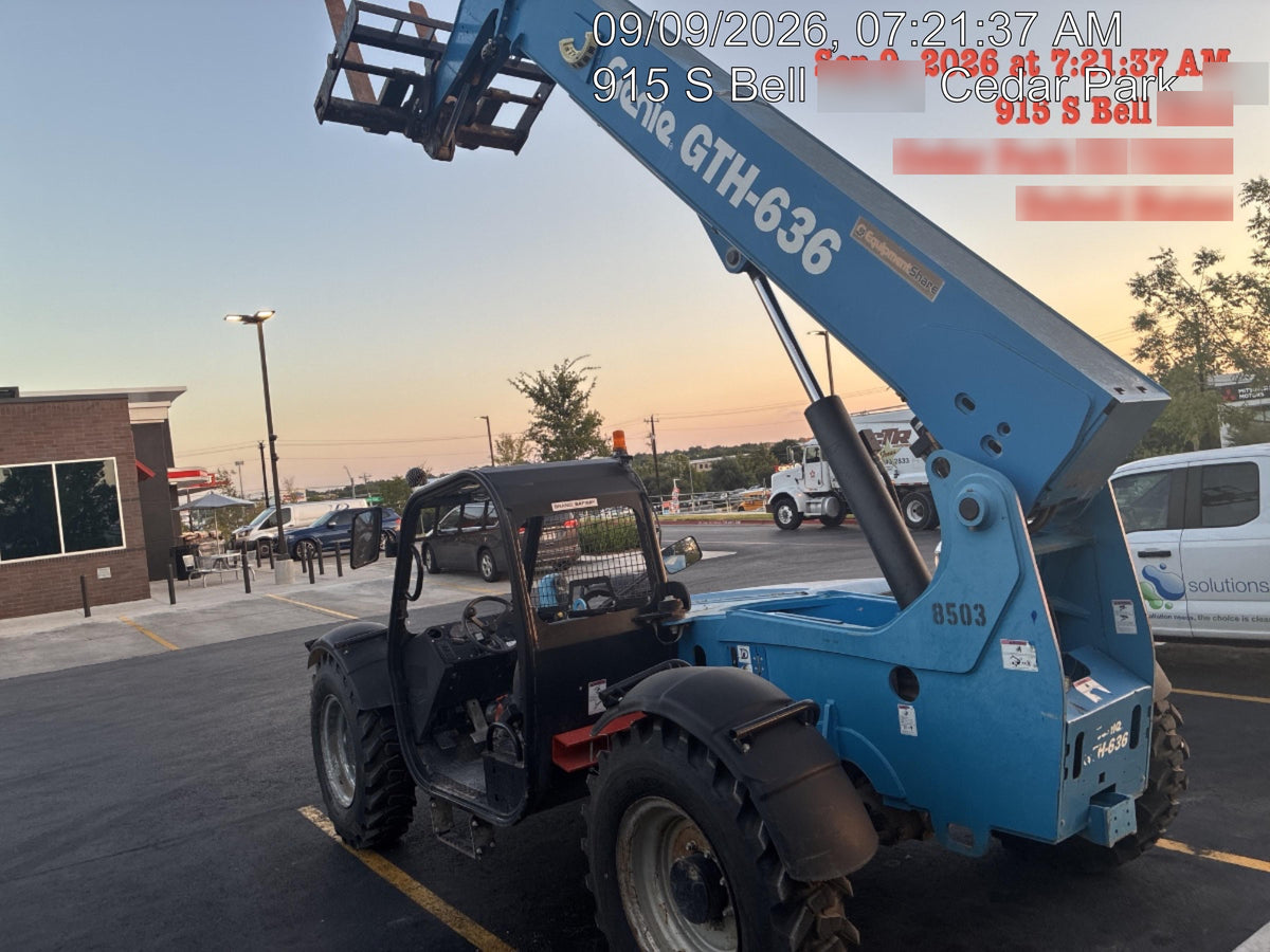 2018 Genie GTH-636 Genie GTH-636 w/Open ROPS, FF Tires, Work Light/Beacon, 48" Carriage and Forks