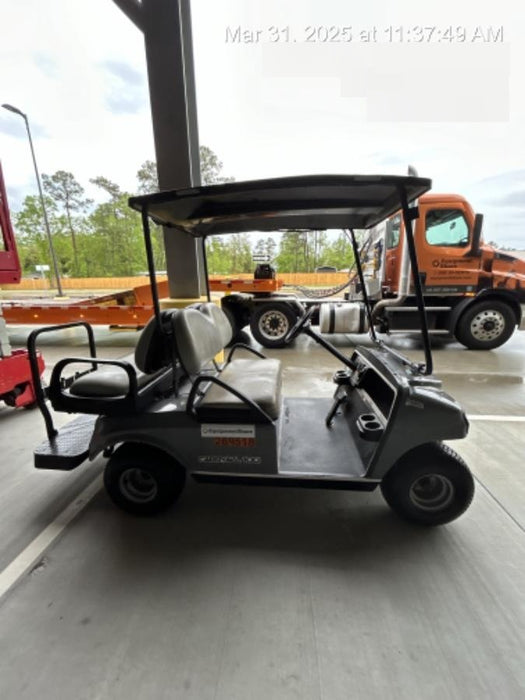 2022 Club Car CA100E Canopy, Fold down Windshield, Beacon, Back up Alarm, All-Trail Trials, HD 8 V Batteries, Trailer Hitch and Ball