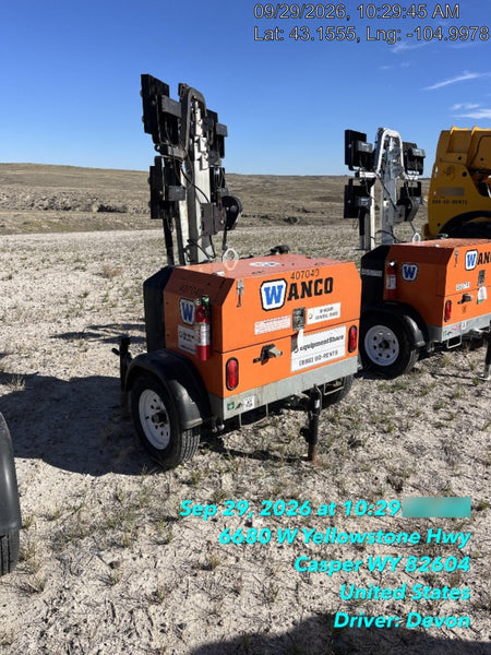 2024 Wanco WLTT-4MM4K Diesel, Deep Sea Controller, Shore Power Plug, Auto Start, (4) 350W LED Floodlights, 4kW Generator, 60 Gal Fuel Tank, 2" Ball, T3