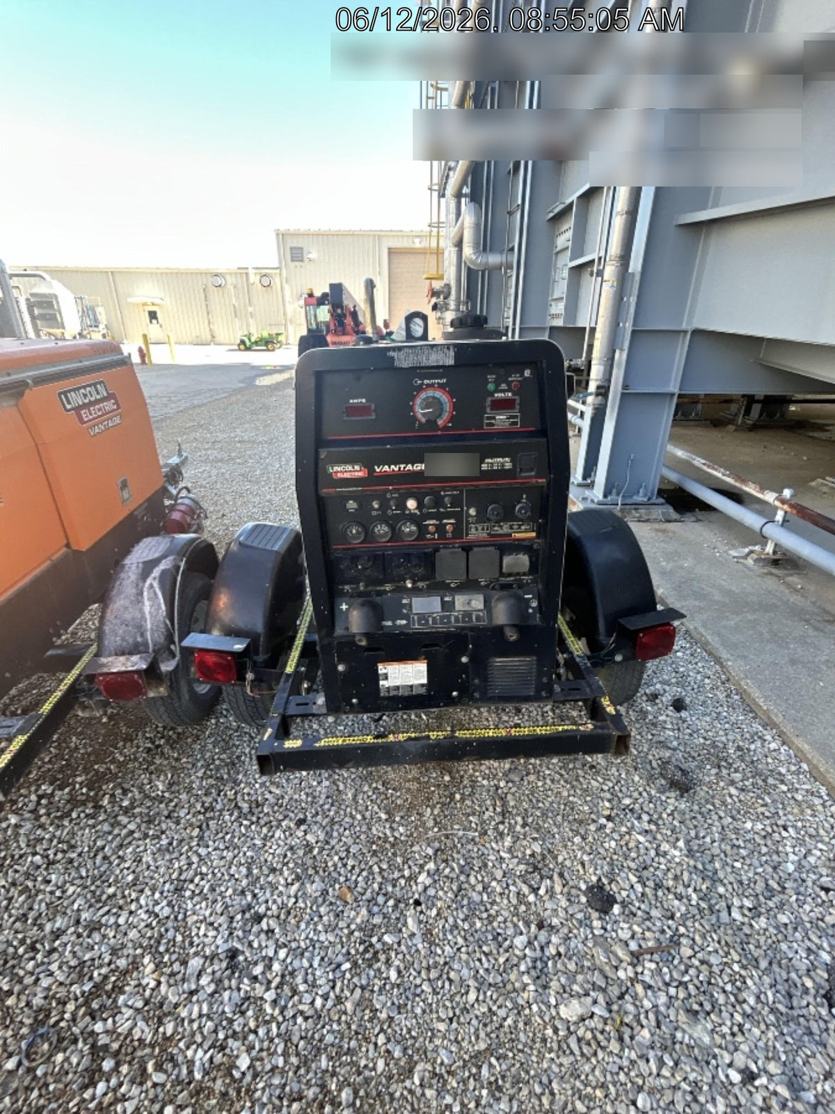 2019 Lincoln Electric Vantage 322 Welder Ready-Pak 3, Two wheel trailer, Fender and Light kit, Cable Rack