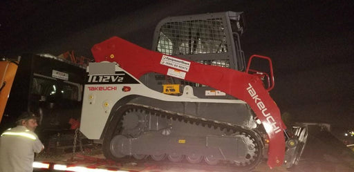 2019 Takeuchi TL12V2C Cab/Heat/Air w/Auxiliary Hydraulics, 2 Speed, Hydraulic QC 80" Tooth Bucket, 48" Pallet Forks