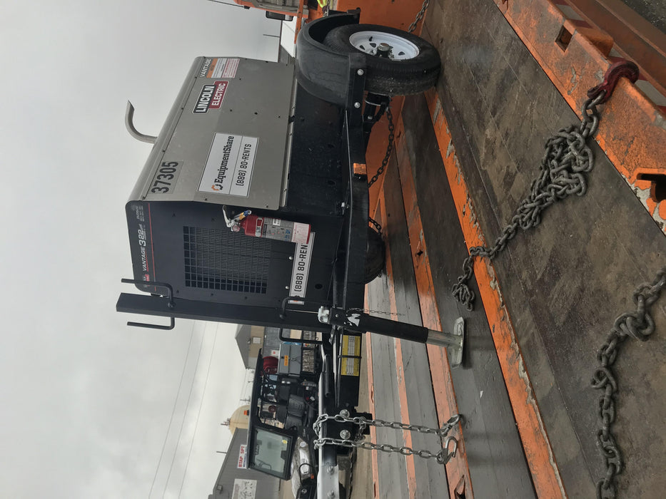 2019 Lincoln Electric Vantage 322 Ready-Pak 3, Two Wheel Trailer, Fender and Light Kit, Cable Rack