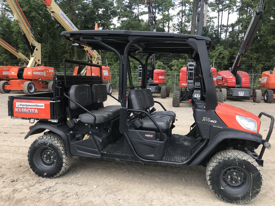 2019 Kubota RTV-X1140 4wd Utility Cart, LED Strobe, Windshield Tempered Glass, Plastic Canopy, Wire Harness Kit, Backup Alarm