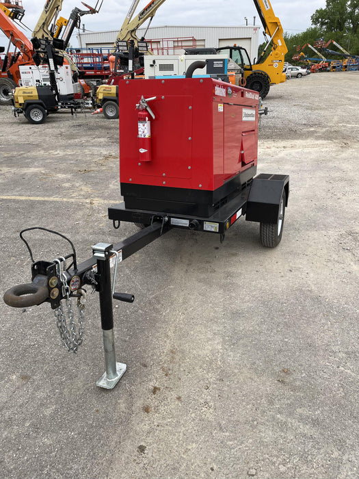 2023 Shindaiwa DGW400MDL Kubota D902 Engine, 23 HP, Dual Op Welder, Wire, Arc, Droop Stick, Tig, and CC Stick Functionality, Simulphase, 3 Phase and 1 Phase Gen Output, Single Axle NB Trlr, Slr Trckl Chrg 12V 12W, Fire Ext