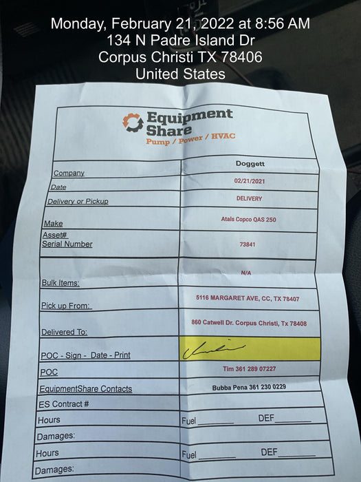2020 ATLAS COPCO QAS250