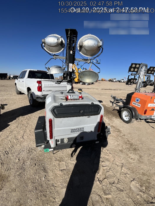 2019 Wacker Neuson LTV6L-MH Wacker Neuson LTV6L Mobile Light Tower w/Fuel Level Sensor Installed