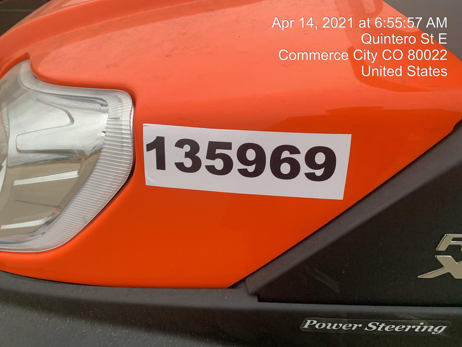 2022 Kubota RTV-X1140W-H Plastic Canopy, Windshield Acrylic Clear, LED Strobe Light, Wire Harness Kit, Back up Alarm