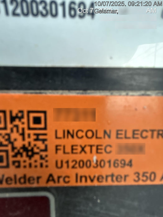 2020 LINCOLN ELECTRIC FLEXTEC 350X