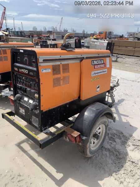 2022 Lincoln Electric LE400 Kubota V1505, Trlr, Cable Rack, Light Kit, ES Decals, T3