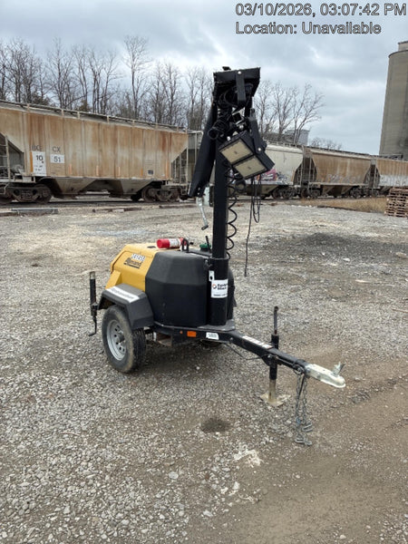 2022 Allmand NLV3GR (4) LED Light Fixture 350W, 23' Vertical Mast, 3kW Prime, Towable, Deep Sea L401, Leveling Jacks, Yanmar T4F 5.8hp