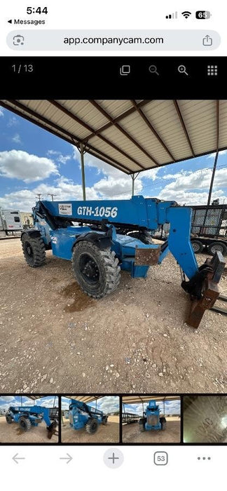 2017 Genie GTH-1056 Genie GTH1056, Solid Tires, 60" carriage, Light Kit, Open ROPS