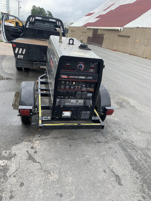 2019 Lincoln Electric Vantage 322 Ready-Pak 3, Two Wheel Trailer, Fender and Light Kit, Cable Rack