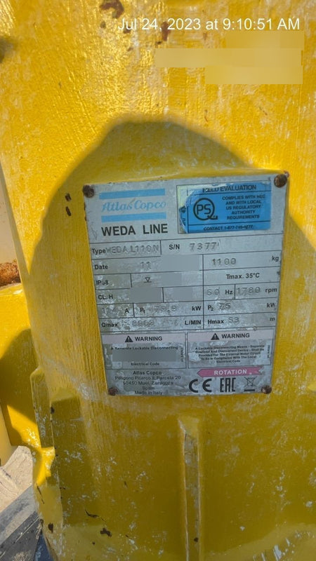 2022 ATLAS COPCO WEDA L110N