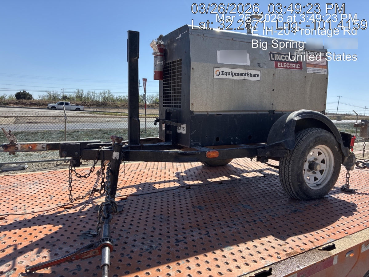 2019 Lincoln Electric Vantage 322 Ready-Pak 3, Two Wheel Trailer, Fender and Light Kit, Cable Rack
